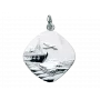 Médaille St Christophe carrée reversible Argent