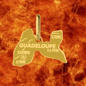 Pendentif carte de la Guadeloupe Bijoux Créoles